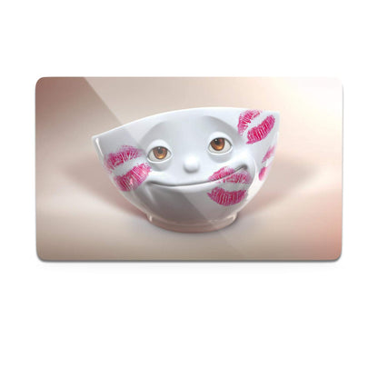 FIFTYEIGHT PRODUCTS / Mugs / Breakfast Board "Küss'je" (Resopal, 14x23x1 cm, Multicolour, Made in Germany)