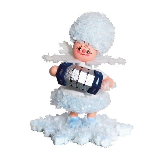 Fiocco di neve Drechslerei Kuhnert con fisarmonica - 5 cm