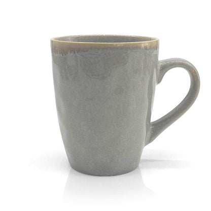 Mea-Living STONEWARE Mug with Handle, Sand, Handmade Stoneware, 400 ml, Beautiful Handmade Tableware