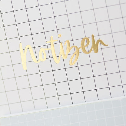 Grafik-Werkstatt Blocco magnetico con finitura oro | Blocco a strappo | 50 fogli | Note