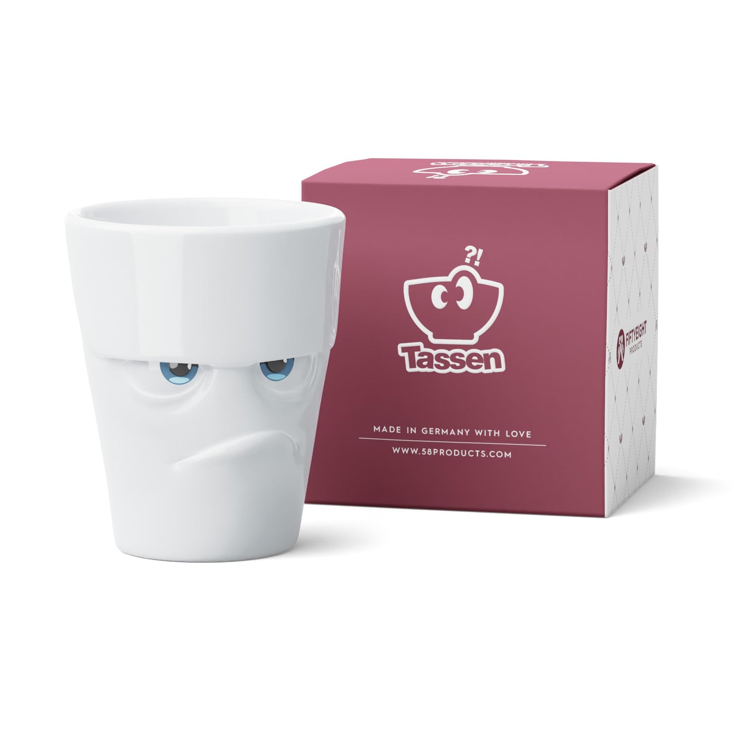 FIFTYEIGHT PRODUCTS / Handled Mug "Grumpy" - Movie Edition - (Porcelain, 350 ml, white, Made in Germany)