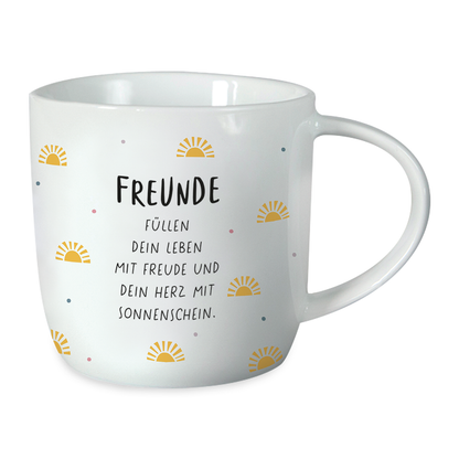 Grafik-Werkstatt Kaffeetasse mit Spruch 300 ml | Porzellan-Tasse | Freunde