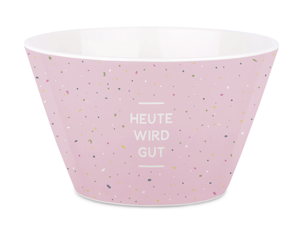 Graphic Workshop Cereal Bowl | with real gold | porcelain | Today will be good