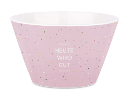 Graphic Workshop Cereal Bowl | with real gold | porcelain | Today will be good
