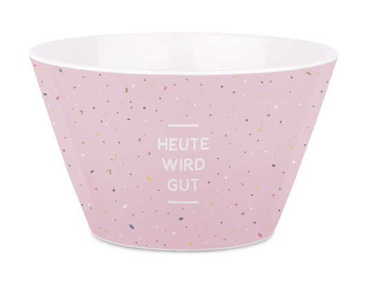 Grafik-Werkstatt Werkstatt Müsli-Schale | mit Echtgold | Porzellan | Heute wird gut