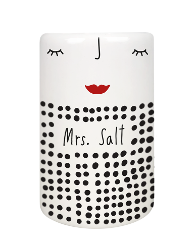 Graphics Workshop Salt & Pepper Shakers | Mr. & Mrs. Set | Porcelain