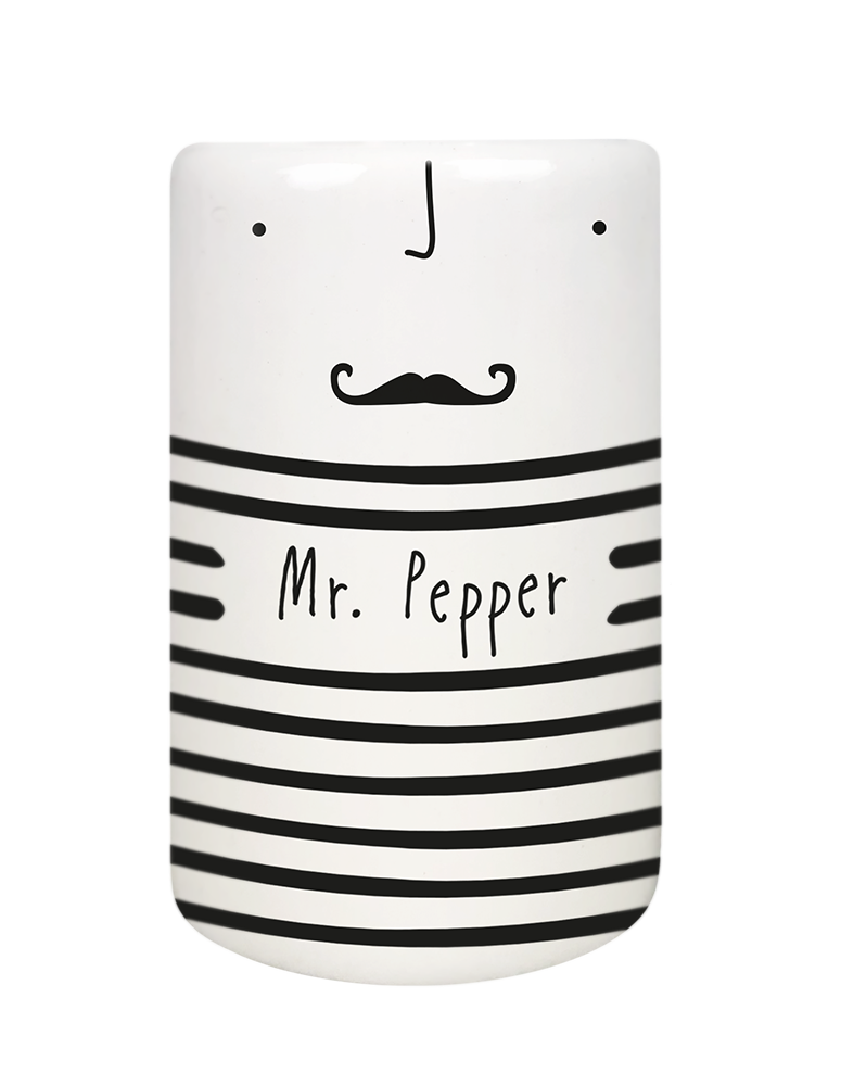 Graphics Workshop Salt & Pepper Shakers | Mr. & Mrs. Set | Porcelain