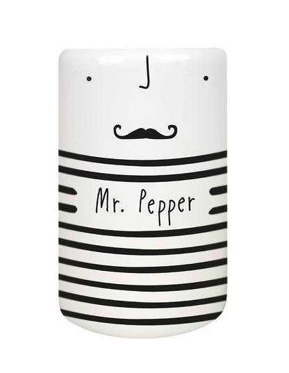 Graphics Workshop Salt & Pepper Shakers | Mr. & Mrs. Set | Porcelain