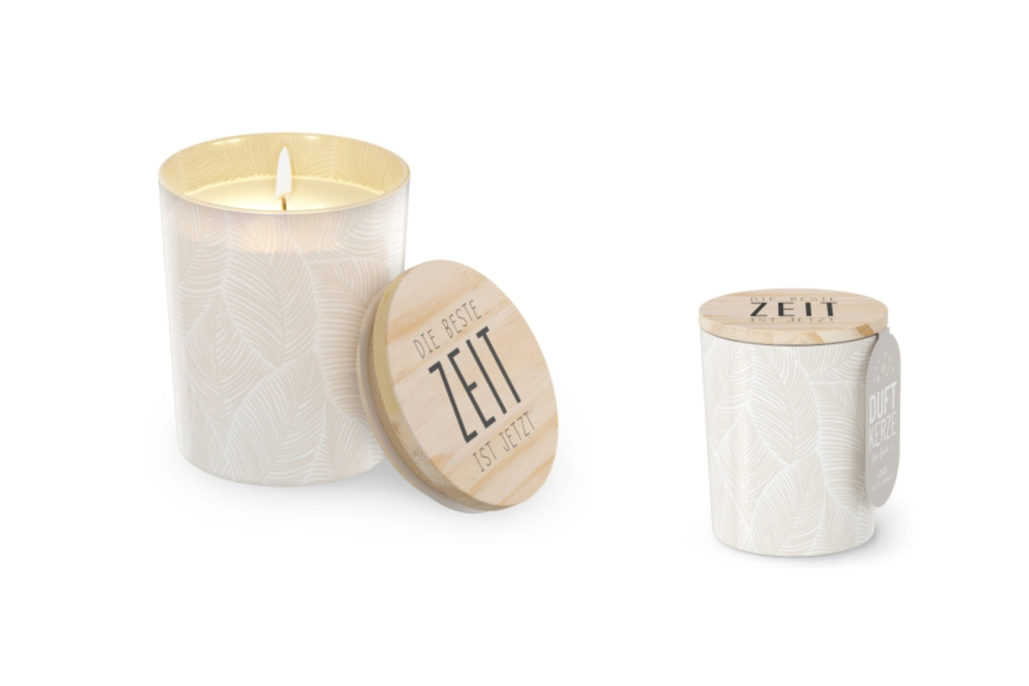 la Vida Scented Candle in a Glass Jar with Lid | The best time is now | Lotus scent |