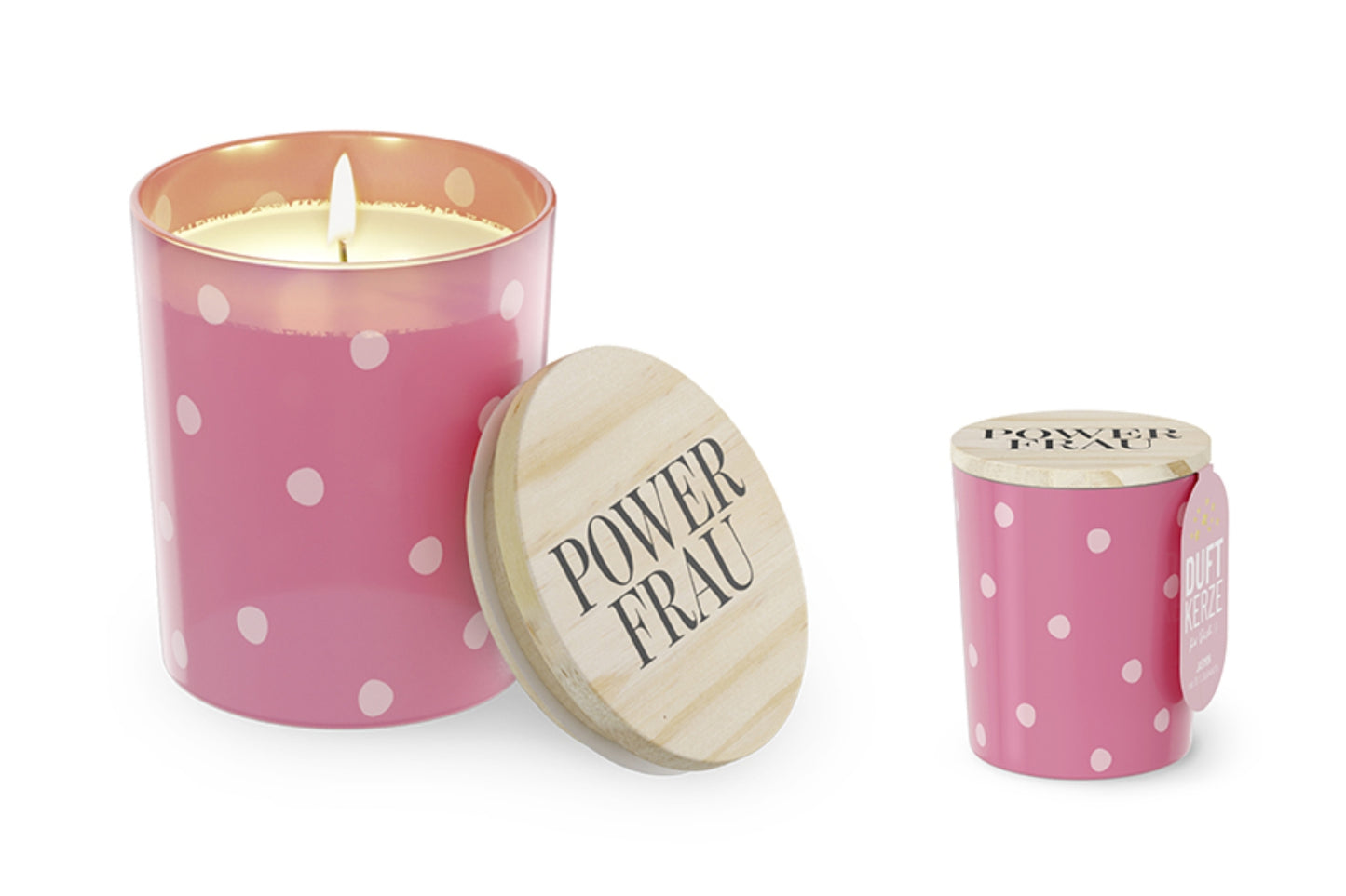 Candela profumata la Vida in vetro con coperchio | POWERWOMAN | Profumo di gelsomino |