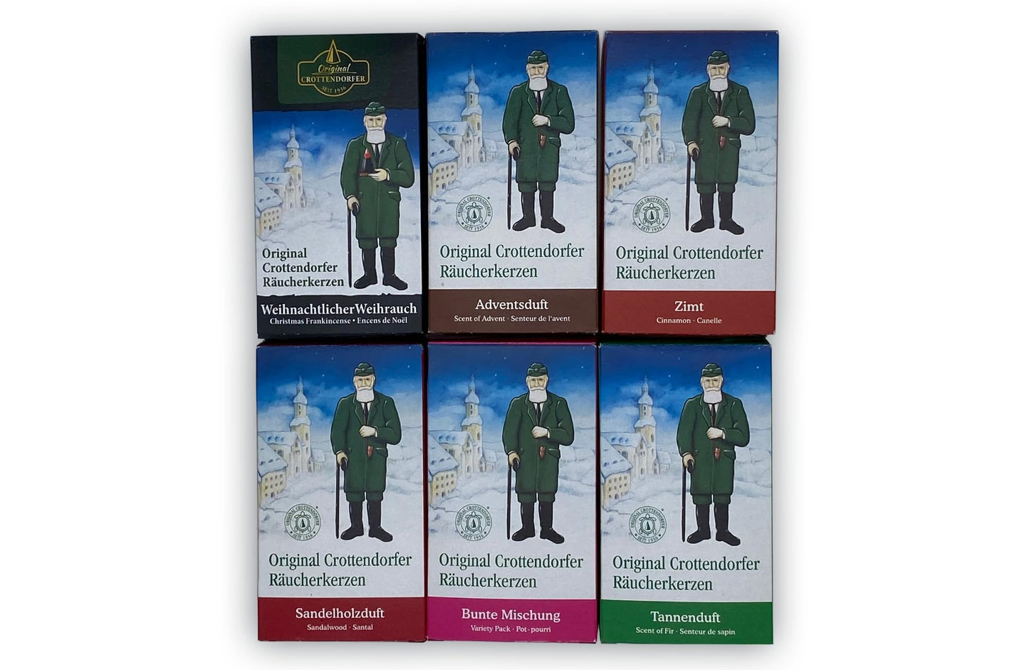 Crottendorfer Räucherkerzen Incenso - Profumo Finissimo Taglia unica 1 x 6 confezioni assortite