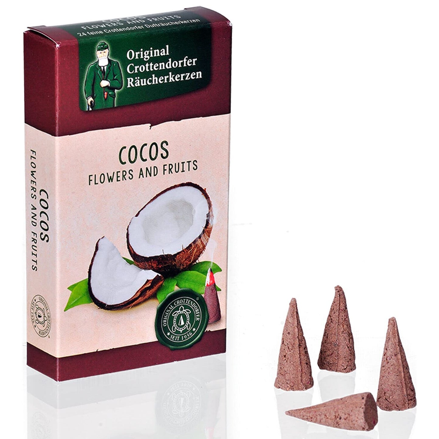 Crottendorf Incense Cones, 30-count Display, Flowers and Fruits