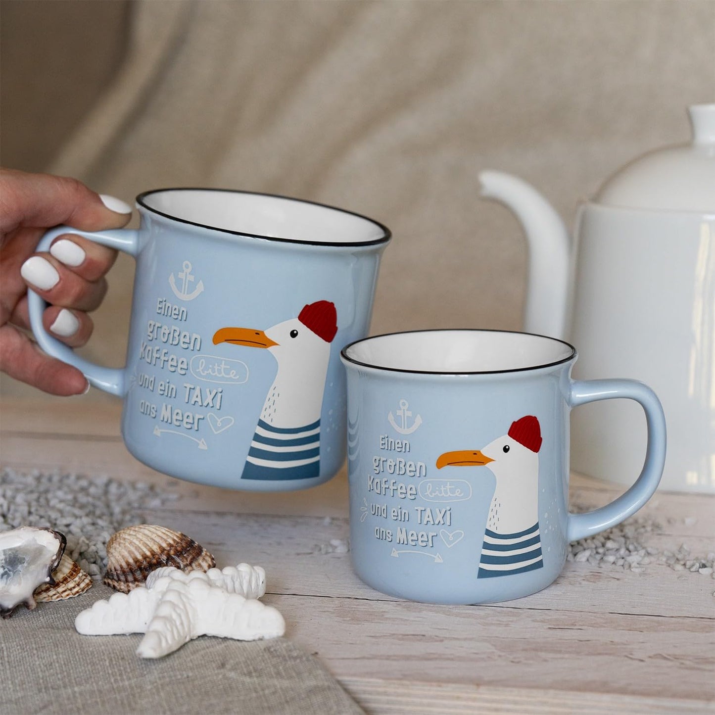 H:PPY life XL Mug with Motif | Favorite Porcelain Mug, Mug with Saying, 55 cl, with Gift Sleeve | Gift for Friend