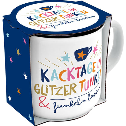 H:) PPY life Mug with Sparkle Motif | Porcelain Coffee Mug, 35 cl, Height 8.4 cm, Mug with Saying, in Gift Band | Birthday Gift | 74439
