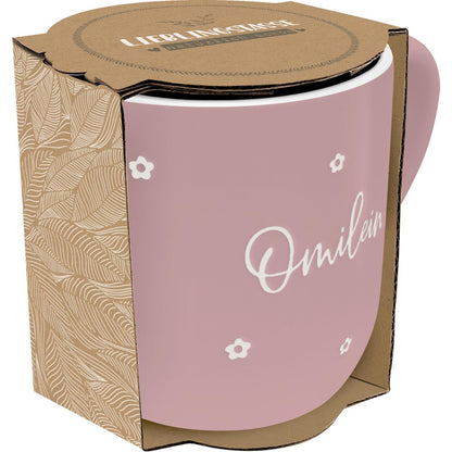 GRUSS & CO Favorite Mug Nature, Round Shape | Stoneware, 40 cl, Multicolored | Gift, Birthday