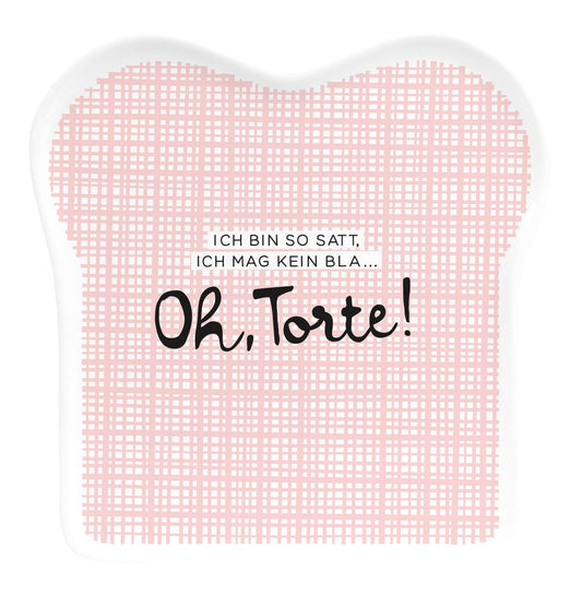 Graphic workshop Toast plate with saying | Porcelain | Oh, Cake