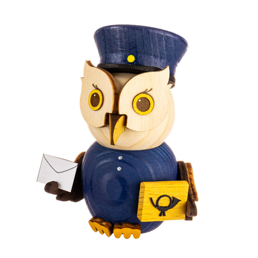 Kuhnert - Decoration/Wooden Figurine - Mini Owl Postman - approx. 7cm - Made in Germany