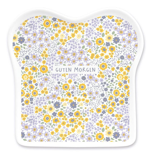 Graphic Workshop Toast Plate with Saying | Porcelain | Good Morning