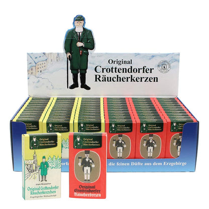 Crottendorfer 60-Piece Set of Incense Cones, Nostalgia Packs Frankincense + Erzgebirge Christmas Scent, 60 in Display (30x1801+30x1802), 2 Assortments, 38 x 225 x 11 cm in the Incense Cone Set