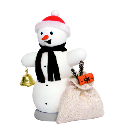 Kuhnert Smokerman/Incense Figurine Made of Wood - Snowman in Various Designs - Approx. 13 cm - Made in Germany
