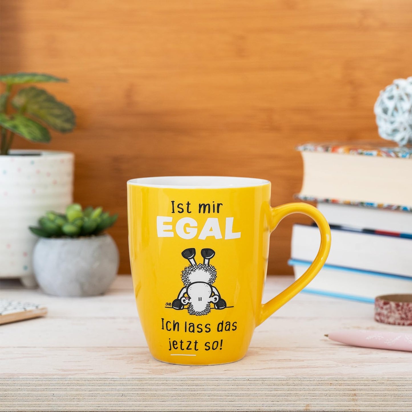 Sheepworld Becher mit Spruch | 350ml | Motiv "Egal"