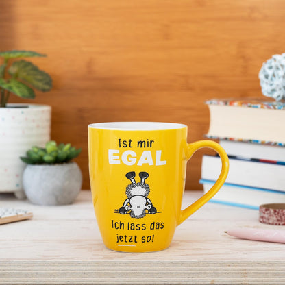 Sheepworld Becher mit Spruch | 350ml | Motiv "Egal"