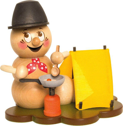 Drechslerei Kuhnert Smoking Man/Incense Smoker Figurine - Rudi and ROSI made of wood - Smoking Worm in various designs - Height: approx. 14cm - Made in Germany