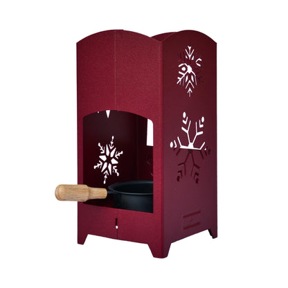 Crottendorf Incense Lantern, "Snowflake", crimson