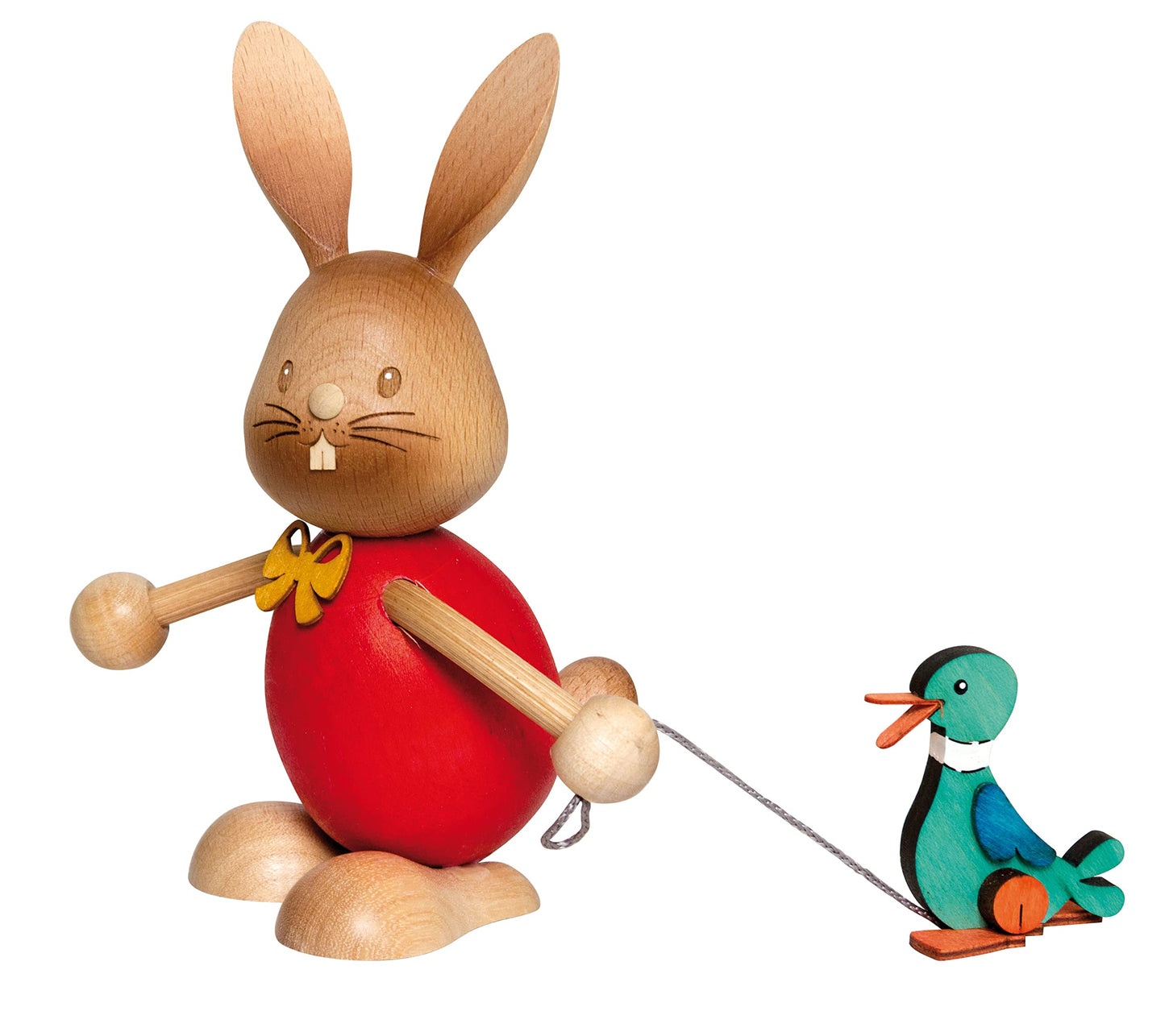 Drechslerei Kuhnert - Easter Decoration / Easter Bunny - Stupsi with Duck - Wood - Made in Germany
