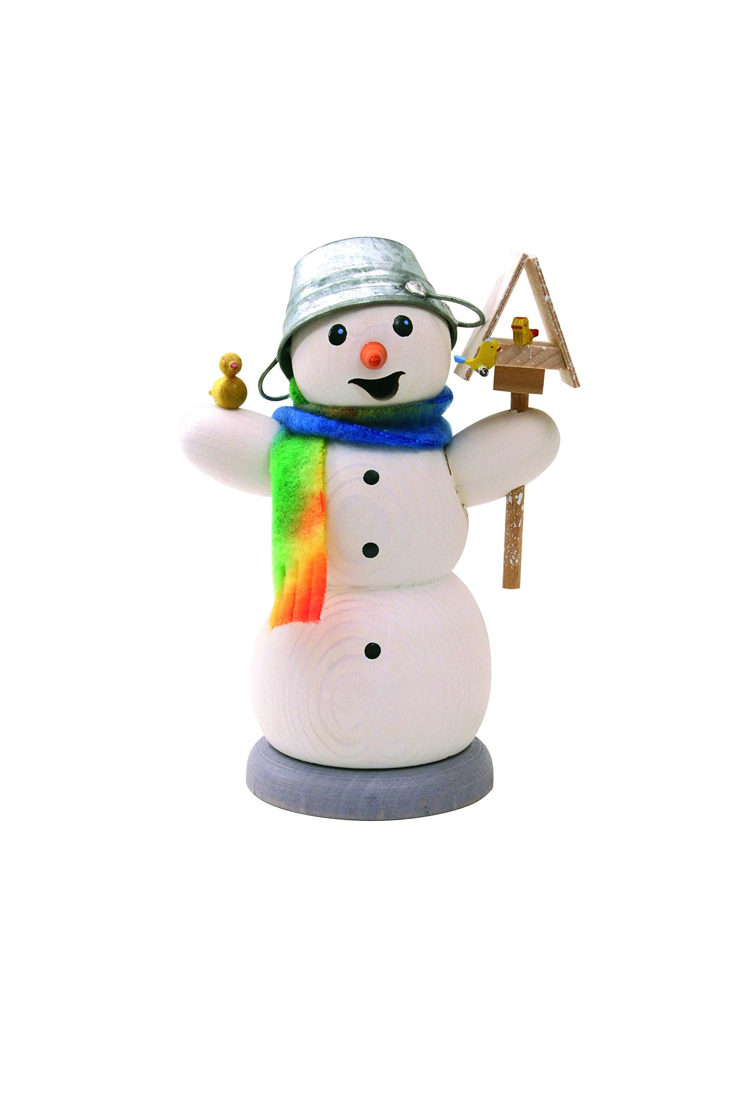Kuhnert Smokerman/Incense Figurine Made of Wood - Snowman in Various Designs - Approx. 13 cm - Made in Germany