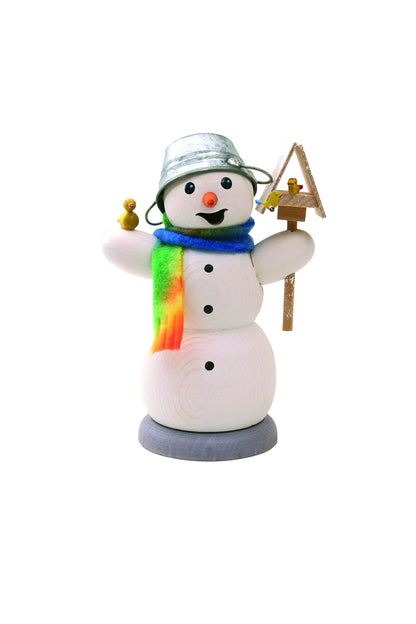 Kuhnert Smokerman/Incense Figurine Made of Wood - Snowman in Various Designs - Approx. 13 cm - Made in Germany