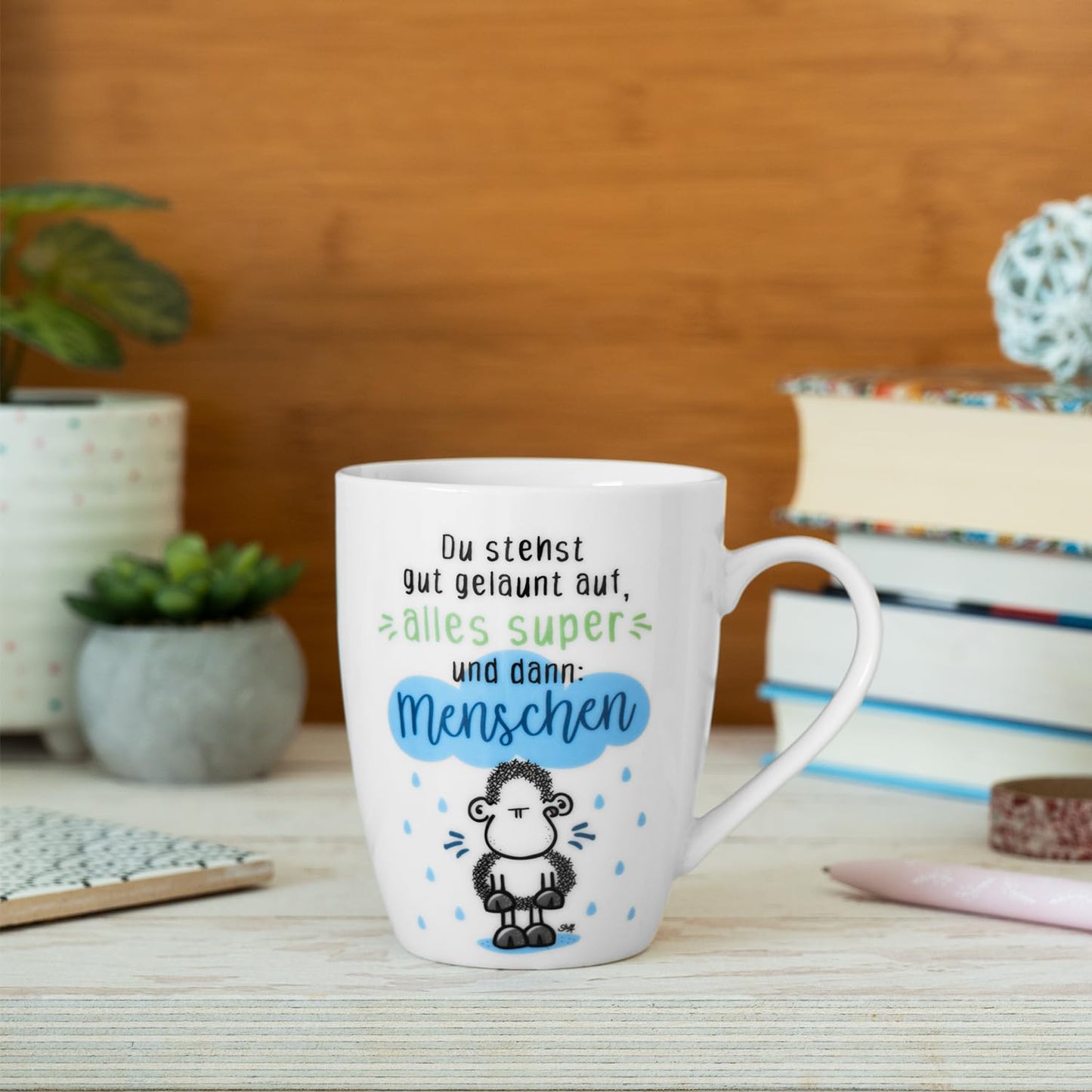 Sheepworld Becher mit Spruch | 350ml | Motiv "Menschen"