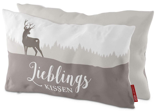 Cuscino La Vida in cotone, "Lieblingskissen", Rettangolare, 40 x 25 cm