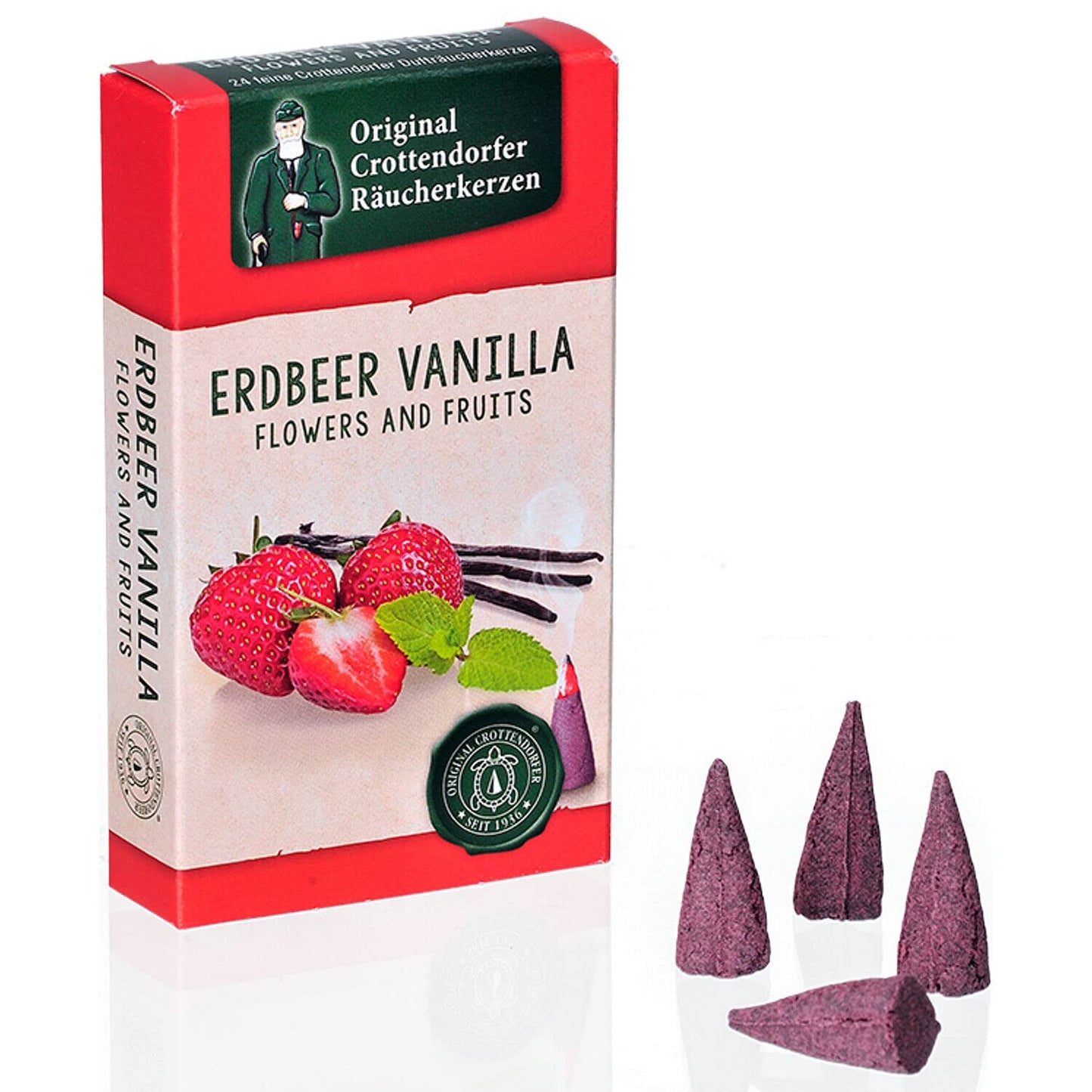 Crottendorf Incense Cones, 30-count Display, Flowers and Fruits