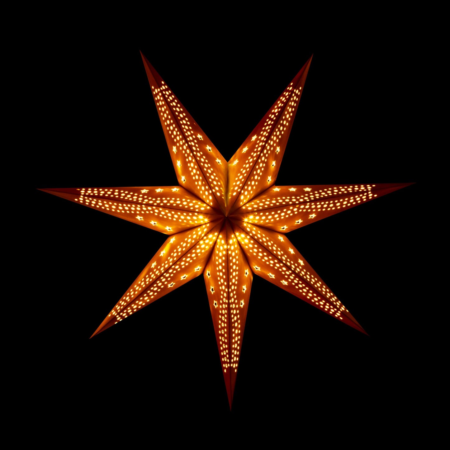 DecoTrend GmbH Sterntaler Decorative Star | Christmas Star Paper | Velvet | Folding Star | 75cm | Indoor | Light Bulb | Mains Plug