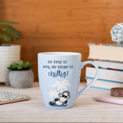Sheepworld Becher mit Spruch | 350ml | Motiv "Chillig"