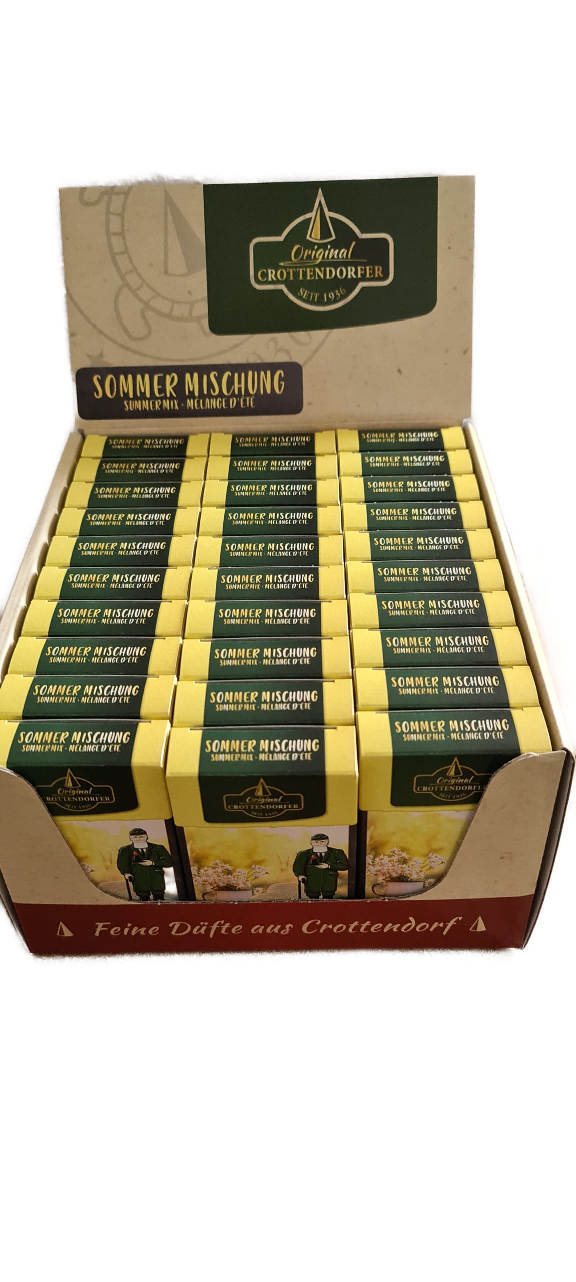 Crottendorf Incense Cones, 30-count Display, "Summer Blend"