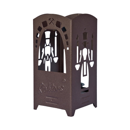Crottendorf Incense Lantern, "Angel/Miner," Gray-brown
