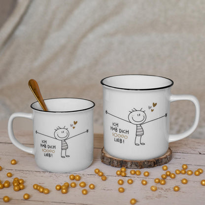 H:PPY life XL Mug with Motif | Favorite Porcelain Mug, Mug with Saying, 55 cl, with Gift Sleeve | Gift for Friend