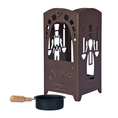 Crottendorf Incense Lantern, "Angel/Miner," Gray-brown