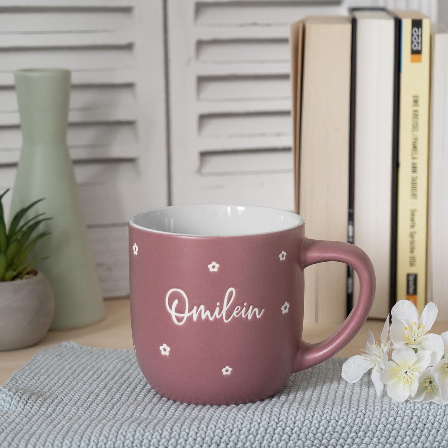 GRUSS & CO Favorite Mug Nature, Round Shape | Stoneware, 40 cl, Multicolored | Gift, Birthday