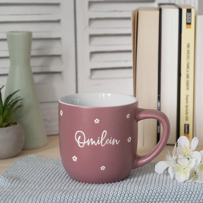 GRUSS & CO Favorite Mug Nature, Round Shape | Stoneware, 40 cl, Multicolored | Gift, Birthday