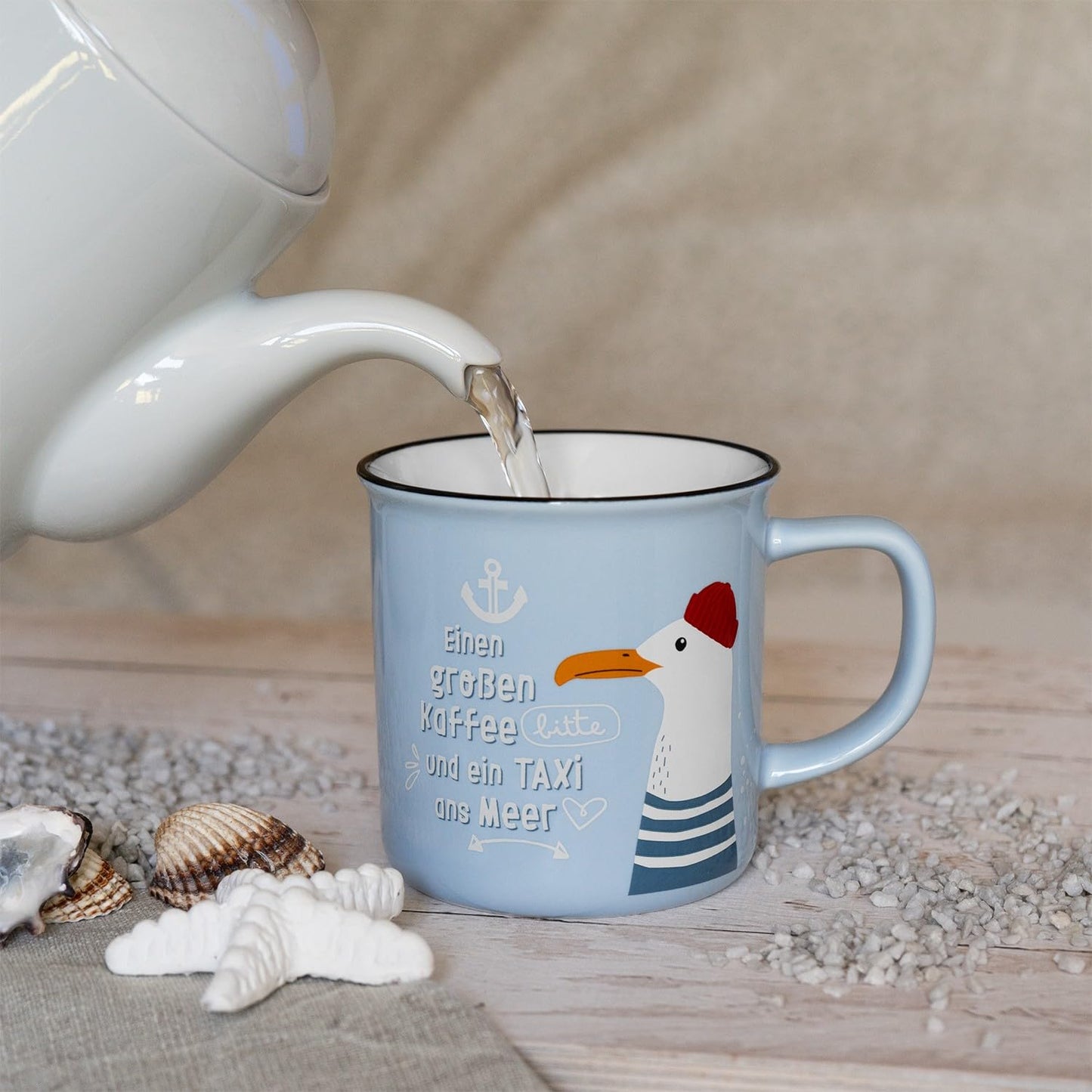 H:PPY life XL Mug with Motif | Favorite Porcelain Mug, Mug with Saying, 55 cl, with Gift Sleeve | Gift for Friend