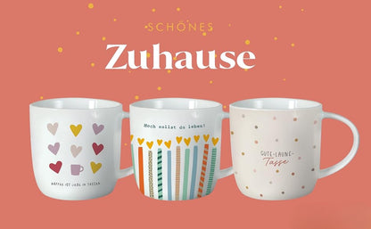 Grafik-Werkstatt Kaffeetasse mit Spruch 300 ml | Porzellan-Tasse | Freunde
