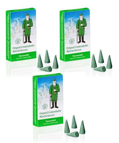 Crottendorf Incense Cones 24 pieces size M (3 packs - fir scent)