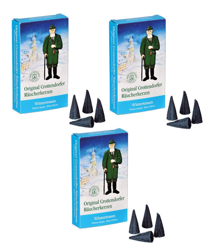 Crottendorfer Incense Cones Set of 3 (x 24 pieces) 3 x Winter Dream