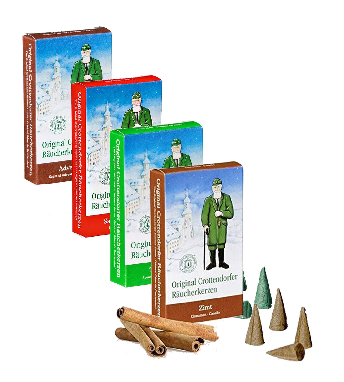 Crottendorf Incense Cones Christmas Scents (Set of 4)