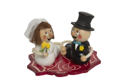 Drechslerei Kuhnert Smoking Man/Incense Smoker Figurine - Rudi and ROSI made of wood - Smoking Worm in various designs - Height: approx. 14cm - Made in Germany