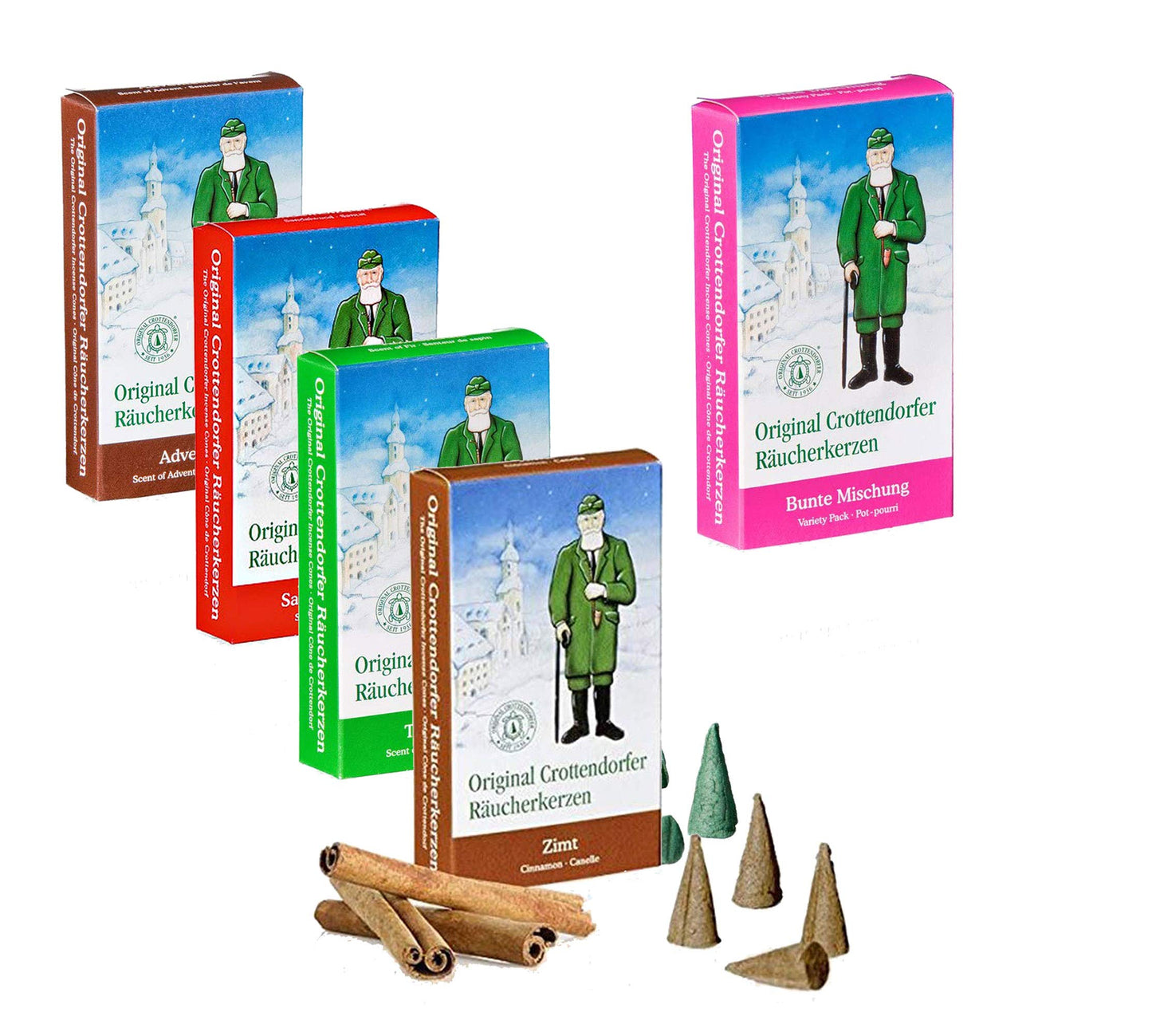 Crottendorf Incense Cones Christmas Scents (Set of 5)