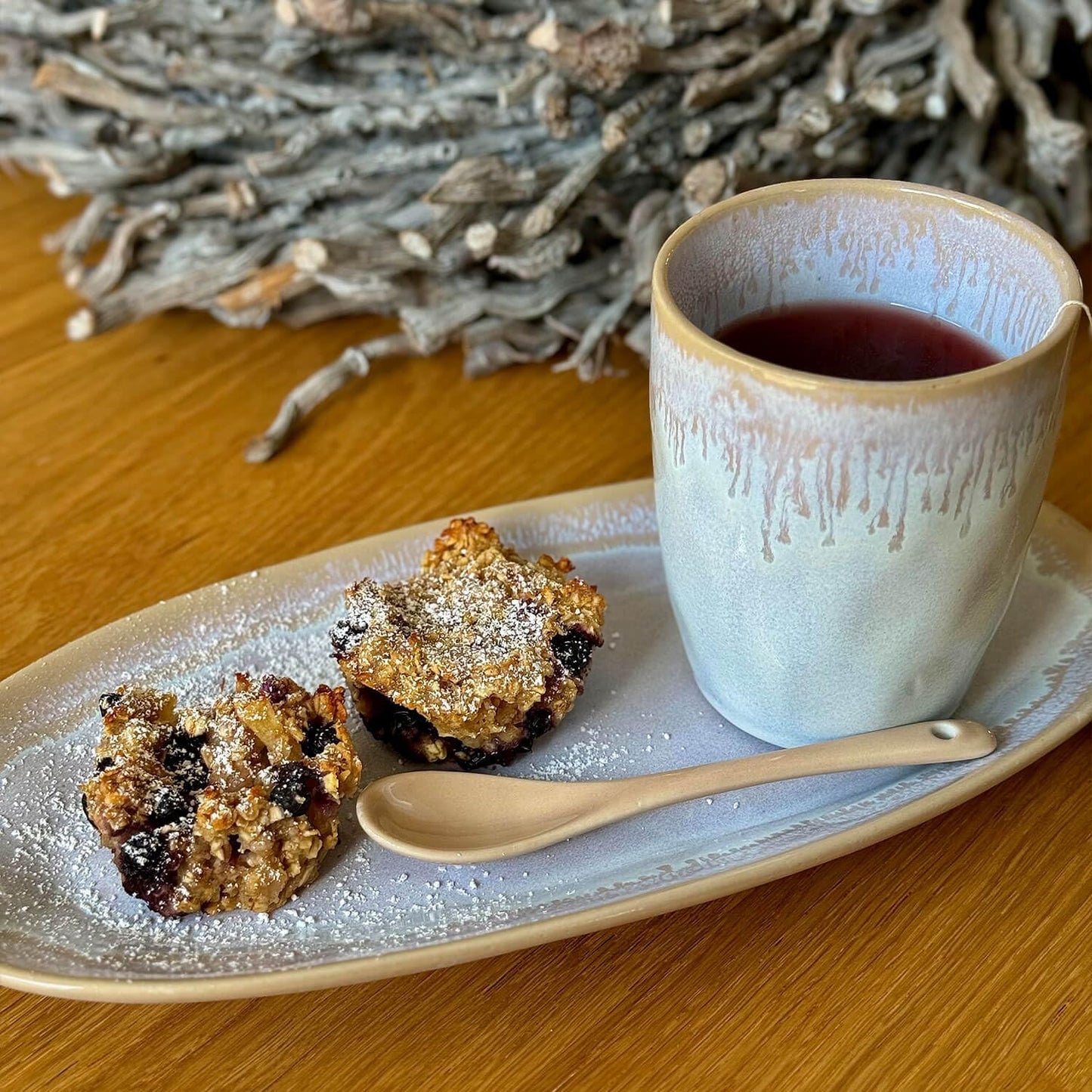 Mea-Living STONEWARE Mug with Handle, Turquoise, Handmade Stoneware, 400 ml, Beautiful Handmade Tableware
